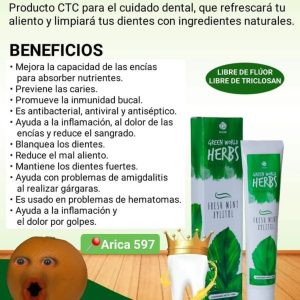crema dental herbs hgw pasta natural sin fluor y sin parabenos
