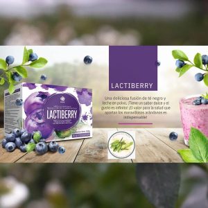 lactiberry hgw colombia: mezcla de arandanos, te negro y producto lacteo
